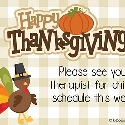 KidSpeak, LLC Thanksgiving Week