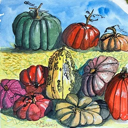 Easy Sketching with Eileen: Pumpkins & Gourds