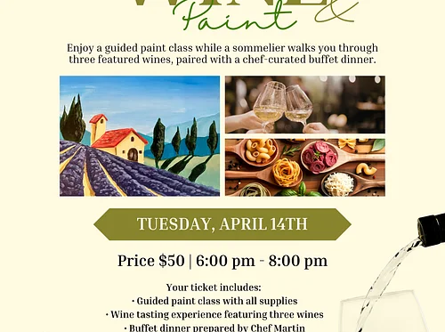 Spring Sip & Paint Experience at Ronis West Restaurant