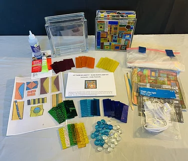 LET THERE BE LIGHT!!: Mosaic Glass Block Lamp Workshop