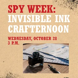 Spy Week: Invisible Ink Crafternoon