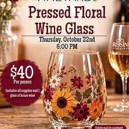 Pressed Floral Wine Glass Workshop