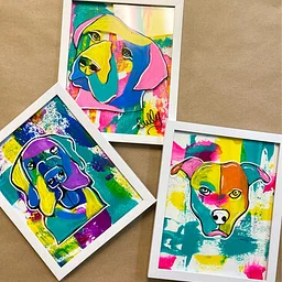 Abstract Pet Portrait Paint and Sip October 28th
