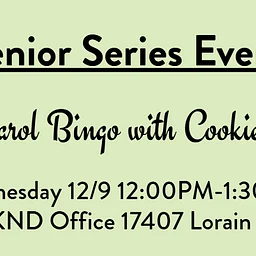Senior Series Event: Christmas Carol Bingo
