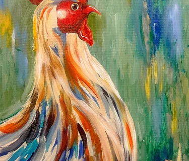 Paint and Sip with Brushstroke Art