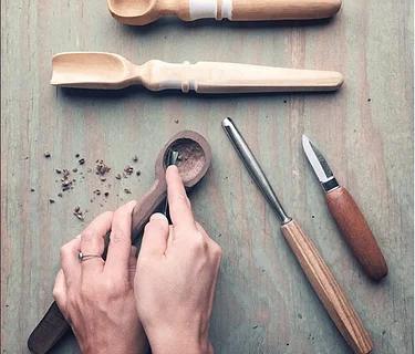 Hand Carved Scoops + Spoons, 7/14+7/21