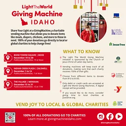 Light the World Giving Machine Idaho