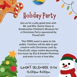 Free Christmas Party at Sandcastles sponsored by FloraCraft