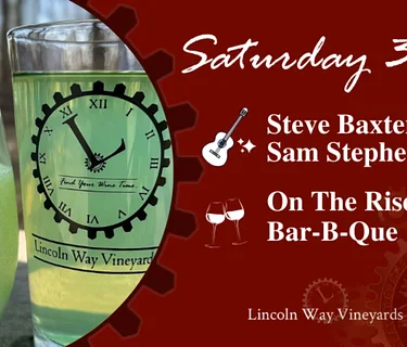 Saturday Tunes and Food with Steve Baxter and Sam Stephenson Music and On The Rise Bar-B-Que
