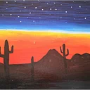 Sun Falling on the Desert