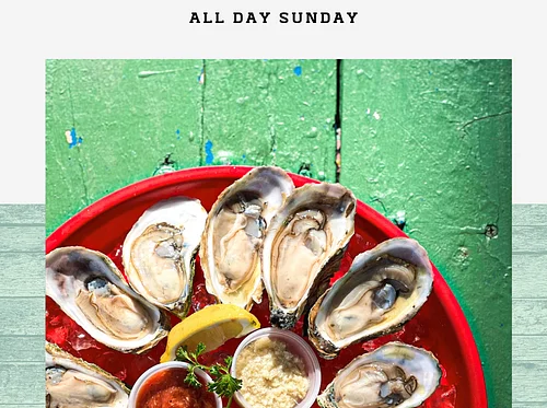 Oyster Buck A Shuck All Day Happy Hour – $1 oysters!