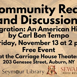 Community Read and Discussion: Immigration: An American History by Carl Bon Tempo
