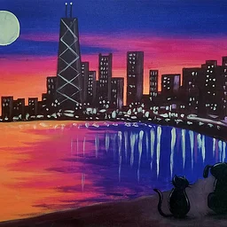 “Skyline Cat and Dog” – BYOB Public Class