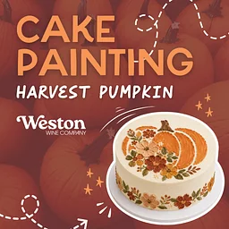 Harvest Pumpkin Cake Painting