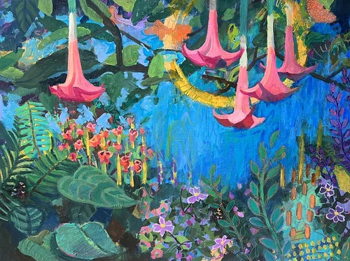 "Sun-Drenched Color in Bloom: Abstracted Florals & Botanicals — The Essence of Place" by Jeannie Paty