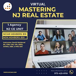 Virtual: Mastering NJ Real Estate Agency – 1 Agency Credit