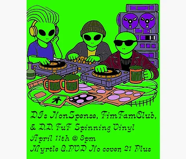 DJ's NONSPENSE, TIMTAMCLUB & DD TUT spinning Vinyl!