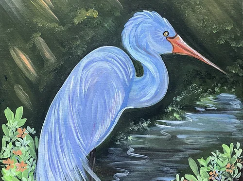 NEW!! Paint & Sip @ Tideland Brewing: Graceful Egret
