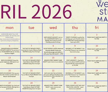 Raleigh Daily Events Calendar