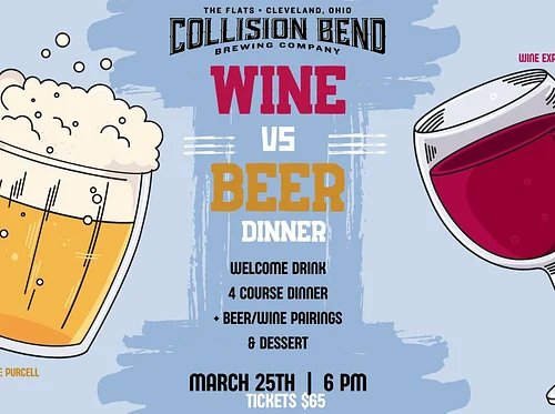 Beer vs. Wine Dinner at Collision Bend CLE