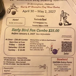 Alabama - SWBDA - Bowling Tournament
