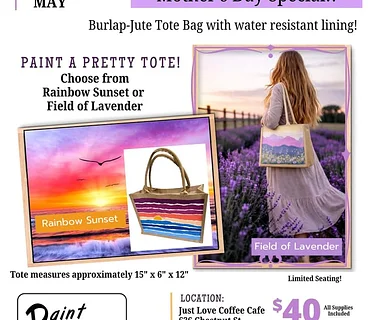 Mother’s Day Special Event Paint Party – Tote Bags