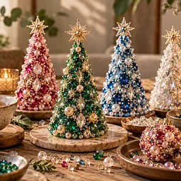 A Little Holiday Sparkle: Tea & Jeweled Tree Making