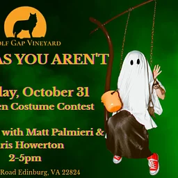 Come as your AREN’T! Halloween Costume Contest & Live Music at Wolf Gap Vineyard