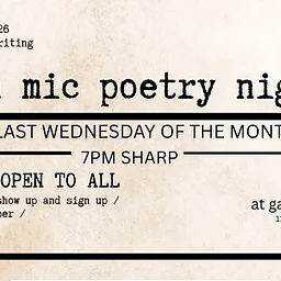 open mic poetry night