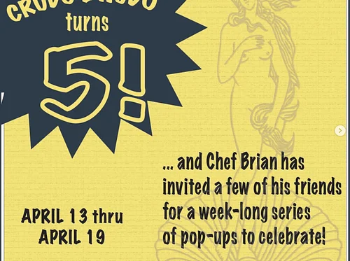 Crudo e Nudo’s 5th Anniversary Featuring Guest Chefs & Winemakers