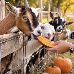 Fence Line Pumpkin Feeding