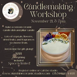 Candle and a Dish Making Class!
