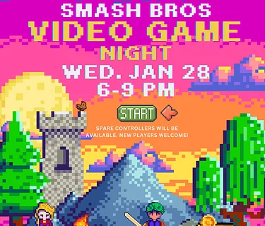 Monthly Video Game Smash Bros Game Night