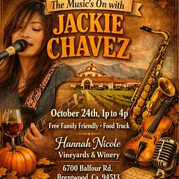 Saturday, October 24th, 2026Live Music with Jackie Chevez