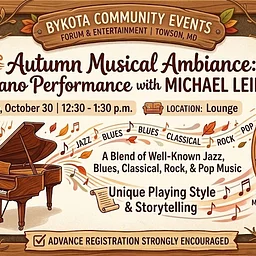 Autumn Musical Ambiance: Piano Performance with Michael Leidig