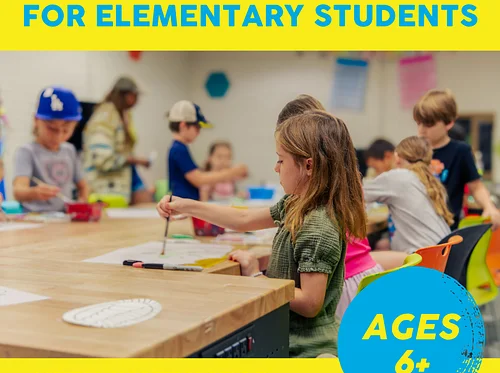 Thursdays 4/16-5/21, 4-5pm, 6 weeks: After School Art for Elementary Students ages 6+