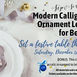 Modern Calligraphy & Ornament Lettering for Beginners with Sip & Script