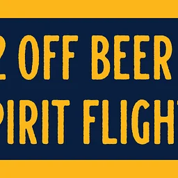 $2 Off Beer & Spirit Flights
