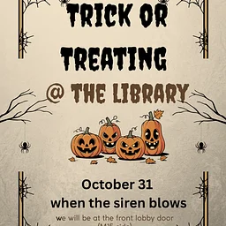 Trick or Treating @ the Library