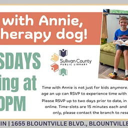 *Blountville: Visit with a therapy dog, Annie!