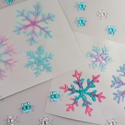 Snowflake Salt Painting