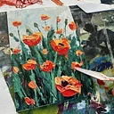 Palette Knife Poppies - Beginner Painting Class