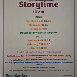 Storytime – Black River Falls Public Library