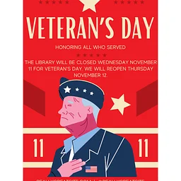 Library Closed – Veteran’s Day