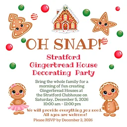 Family Gingerbread House Event
