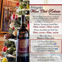 Holiday Wine Club Release Weekend!