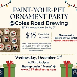 Paint Your Pet Ornament Party