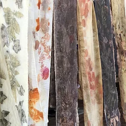 Eco-Printed Silk Scarves: Section A