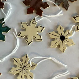 Paint Your Own Snowflake Ornaments! with Earth Body Pottery