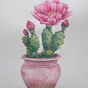 Watercolor Cactus